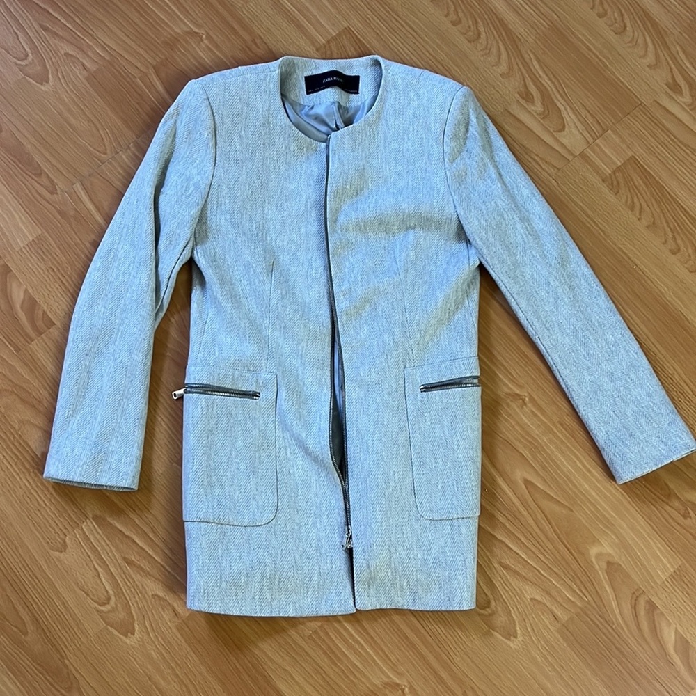 USED Zara Basic Grey Jacket